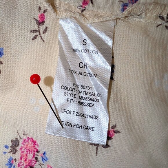 Miley Cyrus 100% cotton Floral Western style shirt - Picture 4 of 7